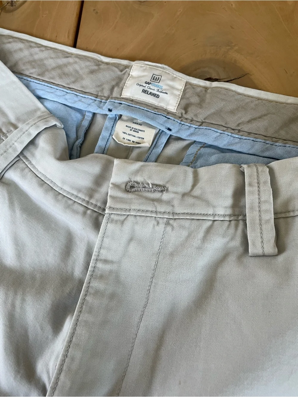 GAP Men's Cream Straight-Leg Chinos